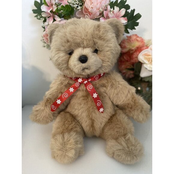 Applause 12" Stuffed Teddy Bear Plush Stuffed Animal Brown Rare Vintage 1985 EUC - Picture 1 of 16